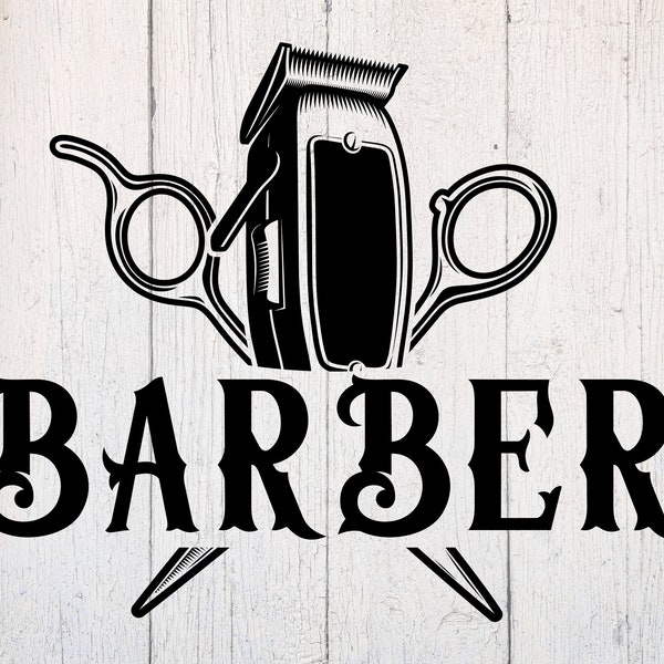 Barber Svg. Hairdresser Svg. Hair Stylist Svg. Barber Shop Svg. Barber Cut File Dxf. Download for Cricut & Silhouette. Barber Clipart