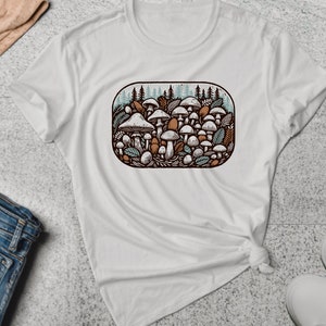 Forest Shirt. Forest Gift. Mushroom Tee. Mushroom Shirt. Mycology Shirt. Fungi Lover Tee. Nature T-shirt. Nature Lover Gift