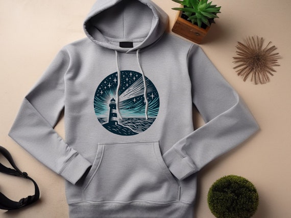 Lighthouse Hoodie. Nautical Sweatshirt. Nautical Hoodie. Lighthouse Gift. Coastal Hoodie. Coastal Gift. Maritime Sweatshirt. #FC1016