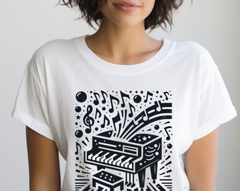 Jazz Shirt. Jazz Gift. Music Shirt. Music Gift. Piano Shirt. Piano Gift. Retro Shirt. Retro Gift. Music Notes Shirt. Music Lover Gift #FC500