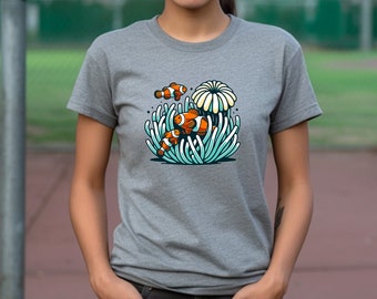 Camiseta de pez payaso. Regalo de pez payaso. Camiseta de pez payaso. Camiseta de arrecife de coral. Regalo de arrecife de coral. Regalo para amantes de los peces. Camisa para amantes del océano. Regalo para amantes del océano