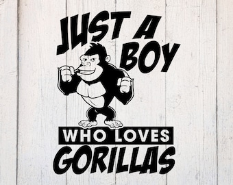 Gorilla Svg. Jungle Svg. Monkey Svg. Animal Svg. Gorilla Cut File Dxf. Download for Cricut & Silhouette. Gorilla Clipart