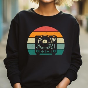 DJ Sweater. DJ Gift. Turntable Sweat. DJ Apparel. Music Sweater. Dj Crewneck. Dj Equipment. Dj Lover Gift. Turntable Gift. Disc Jockey Top