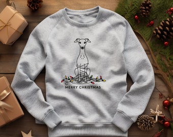 Greyhound Sweater. Greyhound Gift. Dog Lover Crewneck. Dog Lover Gift. Pet Christmas. Holiday Sweater. Christmas Gift. Dog Owner Gift #FC559