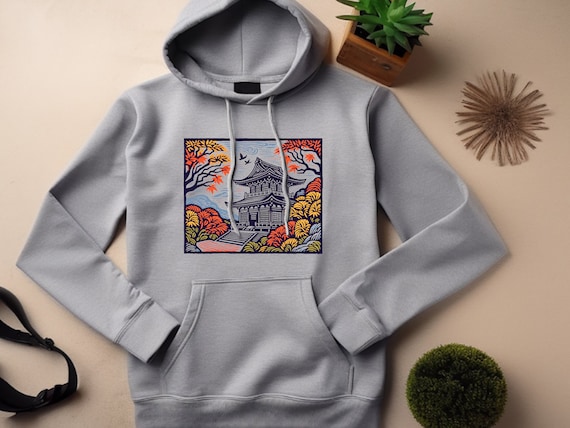 Kyoto Hoodie. Kyoto Gift. Temple Sweatshirt. Autumn Hoodie. Travel Hoodie. Travel Gift. Japan Hoodie. Japan Gift. Scenic Sweatshirt
