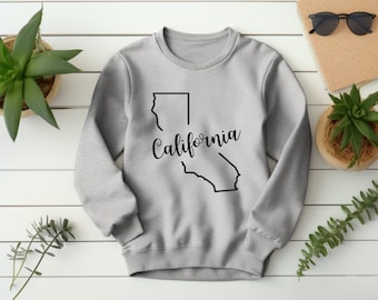 California Sweater. California Gift. Cali Crewneck. Cali Sweater. Cali Gift. West Coast Crew. West Coast Gift. Beach Crewneck. Beach Gift