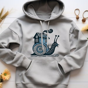 Snail Hoodie. Snail Gift. Snail Sweatshirt. Snail Lover Gift. Cute Snail Hoodie. Funny Snail Gift. Animal Hoodie. Slow Living Hoodie #FC583
