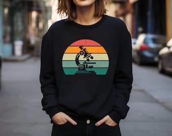 Biology Sweater. Science Gift. Microscope Sweat. Lab Crewneck. Biologist Gift. Biology Educator. Lab Tech Sweater. Science Lover