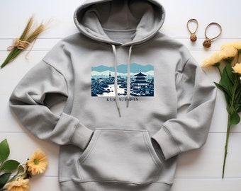 Kyoto Hoodie. Kyoto Gift. Kyoto Sweatshirt. Japan Hoodie. Japan Gift. Japan Sweatshirt. Cityscape Hoodie. Cityscape Gift. Pagoda Hoodie