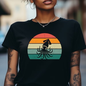 Squid Shirt. Squid Gift. Sea Creature Tee. Marine Bio Gift. Squid T-shirt. Aquatic Animal. Cephalopod Shirt. Oceanography Tee #FC1013