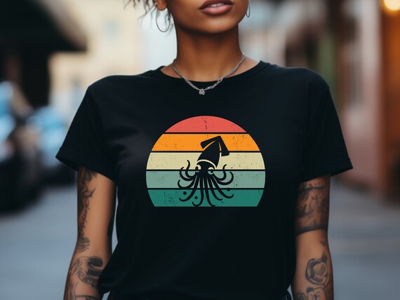 Squid Shirt. Squid Gift. Sea Creature Tee. Marine Bio Gift. Squid T-shirt. Aquatic Animal. Cephalopod Shirt. Oceanography Tee #FC1013