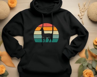 Sudadera con capucha de llama. Regalo de llama. Sudadera Llama. Regalo para amantes de las llamas. Bonita sudadera con capucha de llama. Sudadera con capucha de animales. Regalo para amantes de los animales. Ropa de llama