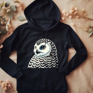 Snow Owl Hoodie. Snow Owl Gift. Owl Sweatshirt. Owl Lover Hoodie. Owl Lover Gift. Night Sky Hoodie. Snowy Owl Art. Snowy Owl Sweatshirt