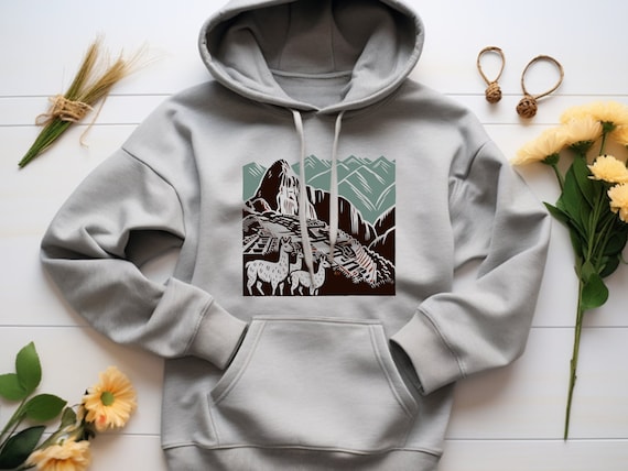 Machu Picchu Hoodie. Llama Sweatshirt. Travel Hoodie. Peru Hoodie. Peru Travel Gift. Hiking Hoodie. Adventure Sweatshirt. Explorer #FC325