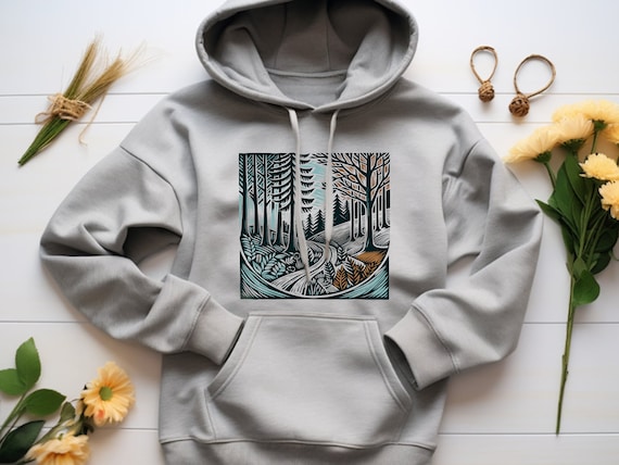 Adventure Hoodie. Forest Hoodie. Nature Sweatshirt. Explorer Gift. Hiking Hoodie. Outdoor Gift. Wilderness Hoodie. Camping Sweatshirt