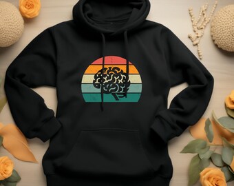 Sudadera con capucha cerebral. Regalo cerebral. Sudadera con capucha de neurociencia. Regalo de neurociencia. Sudadera inteligente. Sudadera con capucha consciente. Regalo consciente. Regalo cerebral