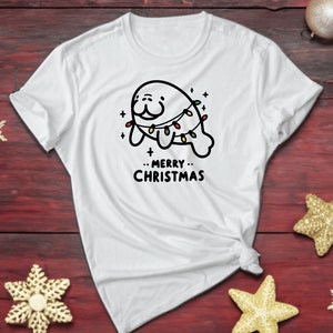 Manatee Shirt. Manatee Gift. Christmas Shirt. Xmas Manatee Tee. Sea Cow Shirt. Ocean Lover Tee. Animal Shirt. Manatee Lover Tee