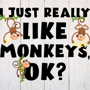 Monkey Svg. Jungle Svg. Monkey Lover Svg. Zoo Svg. Monkey Cut File Dxf. Download for Cricut & Silhouette. Monkey Clipart