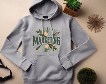 Sudadera con capucha de marketing. Regalo de marketing. Suéter comercializador. Publicidad digital. Regalo de experto en SEO. Creador de contenido. Profesional de las redes sociales. Gurú del marketing