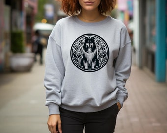 Rough Collie Sweater. Collie Gift. Floral Dog Sweater. Dog Lover Gift. Collie Owner Gift. Pet Floral Sweater. Collie Mom Gift #FC530