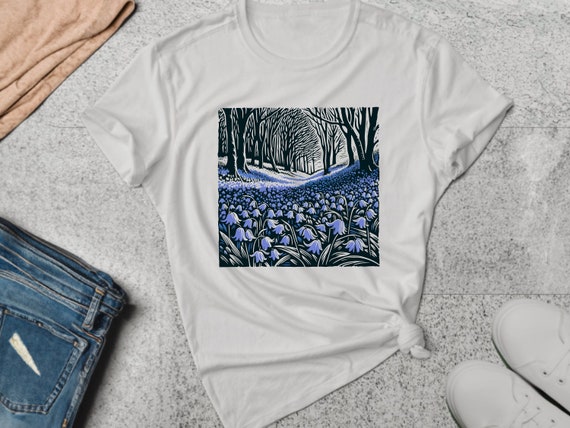 Forest Shirt. Forest Gift. Nature T-shirt. Nature Lover Gift. Bluebell Shirt. Bluebell Gift. Woodland Shirt. Woodland Gift. Outdoor Tee