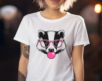 Badger Shirt. Badger Gift. Badger T-shirt. Animal Love Tee. Forest Animal Tee. Nature Lover Shirt. Badger Lover Tee. Woodland Animal