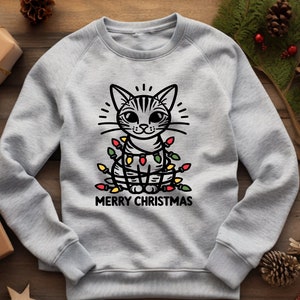 Bengal Sweater. Cat Lover Gift. Bengal Cat Wear. Holiday Crewneck. Cat Owner Gift. Winter Sweater. Festive Cat Apparel. Bengal Cat Gift