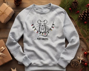 Rat Sweater. Rat Lover Gift. Rat Crewneck. Rat Owner Gift. Holiday Sweater. Festive Rat Wear. Rodent Sweater. Christmas Rat Wear