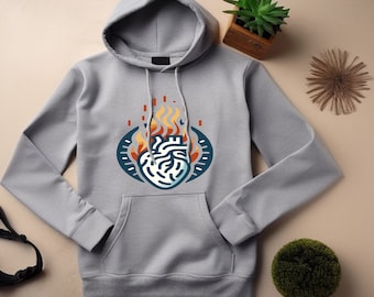Sudadera con capucha urbana. Regalo Urbano. Sudadera con capucha de corazón ardiente. Regalo de corazón ardiente. Sudadera con capucha de llama tribal. Regalo de llama tribal. Sudadera con capucha de calle. Regalo de calle