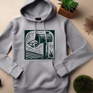 Sudadera con capucha de buzón. Regalo de broma de buzón. Sudadera con capucha divertida. Sudadera con capucha con letras. Regalo de cartero. Sudadera de broma por correo. Sudadera con capucha de comedia. Camisa de correo caracol #FC139