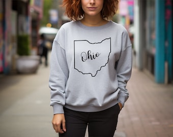 Ohio Sweater. Ohio Gift. Ohio Crewneck. Ohio Love Sweater. Midwest Sweater. Midwest Gift. State Pride Crew. Ohio Pride Sweater