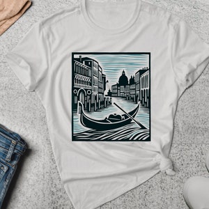 Venice Shirt. Venice Gift. Gondola T-shirt. Travel Shirt. Italy Shirt. Italy Gift. Travel Gift. Venice Canals Tee. Gondola Tee. #FC213