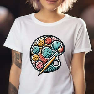 Painting Shirt. Painting Gift. Artist Shirt. Artist Gift. Art T-shirt. Art Lover Gift. Art Palette Shirt. Paintbrush Shirt