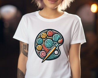Painting Shirt. Painting Gift. Artist Shirt. Artist Gift. Art T-shirt. Art Lover Gift. Art Palette Shirt. Paintbrush Shirt