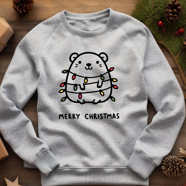 Guinea Pig Sweater. Guinea Pig Gift. Festive Sweater. Pet Lover Crewneck. Animal Lover Gift. Guinea Pig Winter. Cozy Animal Sweater