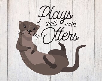 Otter Svg. Otter Lover Svg. Otter Owner Svg. Otter Cut File Dxf. Download for Cricut & Silhouette. Otter Clipart