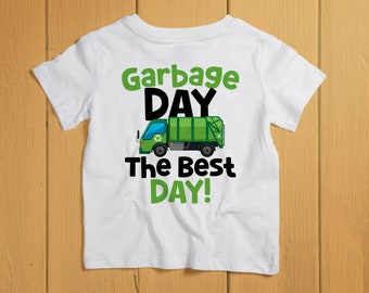 Kids Garbage Day Shirt. Toddler Garbage Day Gift. Garbage Truck Shirt. Trash Truck Shirt. Garbage Truck Tee. Trash Day. Dump Truck