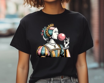 Bubble Gum Shirt. Bubble Gum Gift. Bubblegum T-shirt. Medieval Shirt. Medieval Gift. Quirky Shirt. Quirky Gift. Royal Shirt