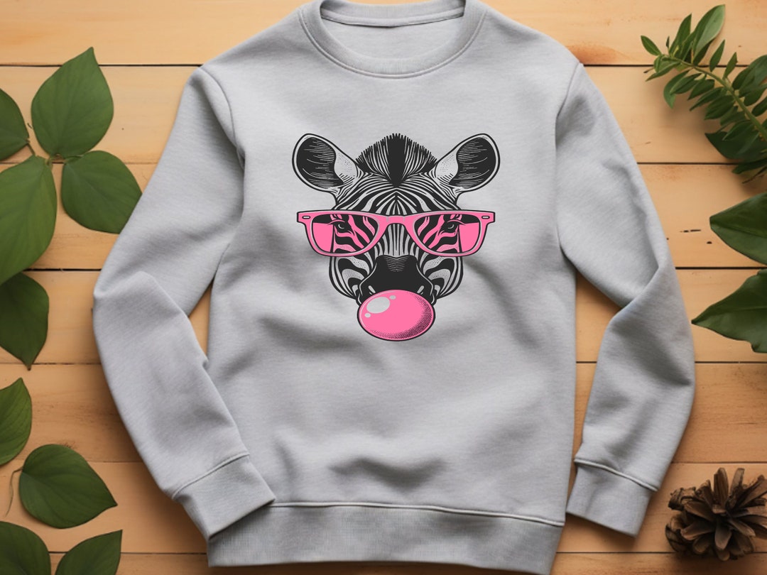 Zebra Print Sweater. Zebra Gift. Animal Print Gift. Safari Sweater