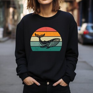 Whale Sweater. Whale Gift. Humpback Sweater. Ocean Sweater. Ocean Lover Gift. Sea Animal Top. Whale Lover Gift. Whale Watching #FC206