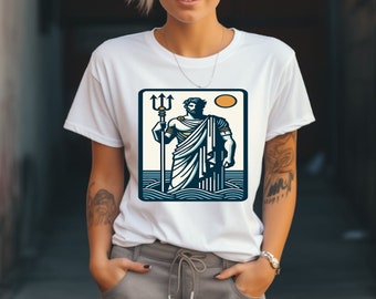 Greek God Shirt. Poseidon Shirt. Greek Mythology. Greek God Gift. Poseidon Gift. Mythology Shirt. Trident Shirt. Greek Apparel