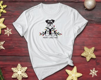 Schnauzer Shirt. Christmas Shirt. Dog Lover Tee. Dog Owner Gift. Pet Holiday Gift. Dog Xmas Shirt. Festive Dog Top. Dog Breed Shirt #FC298