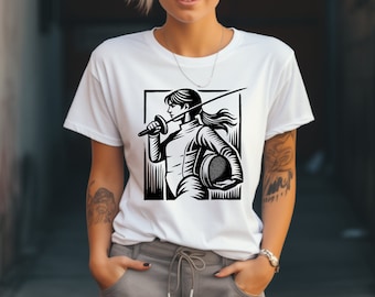 Fencing Shirt. Fencing Gift. Fencer T-shirt. Female Fencer Tee. En Garde Shirt. Fencing Sport Tee. Fencing Wear. Fencing Fan #FC558