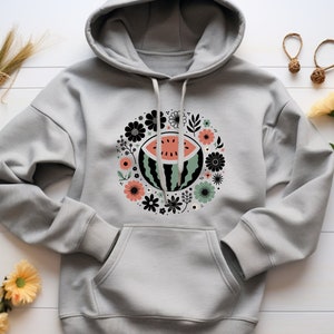 WATERMELONISM Melon Embroidery Hoodie Watermelon Hoodie – The Palestine Shop