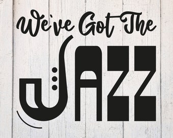 Jazz SVG. Jazz Music Svg. Saxophone Svg. Musician Svg. Cut File Dxf. Download for Cricut & Silhouette