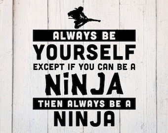 Funny Ninja Svg. Martial Arts Svg. Stealth Svg. Funny Ninja Cut File Dxf. Download for Cricut & Silhouette. Funny Ninja Clipart