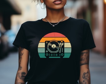 DJ Turntable Shirt. DJ Gift. Turntable Tee. DJ Apparel. Dj T-shirt. Music Shirt. Dj Gear Tee. Dj Lover Gift. Disc Jockey Shirt. Dj Clothing