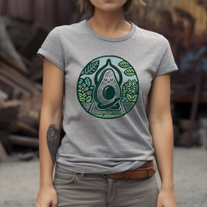 Meditation Shirt. Yoga T-shirt. Zen Garden Tee. Avocado Yoga Tee. Mindfulness Gift. Meditation Gift. Yoga Shirt. Peaceful Tee. Zen Shirt