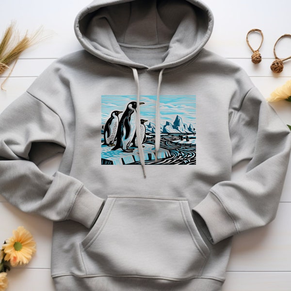 Sudadera con capucha de la Antártida. Sudadera de pingüino. Sudadera con capucha de viaje. Regalo de viaje. Sudadera con capucha Explorador. Regalo Explorador. Sudadera con capucha de la naturaleza. Regalo para amantes de los pingüinos