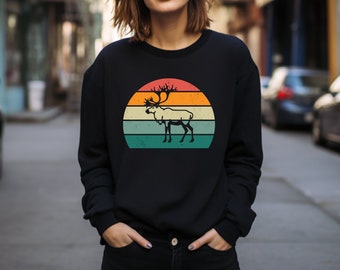 Caribou Sweater. Caribou Gift. Nature Lover Gift. Caribou Lover Gift. Animal Lover Top. Caribou Sweatshirt. Nature Enthusiast #FC878
